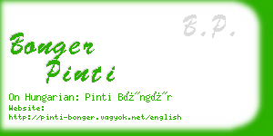 bonger pinti business card